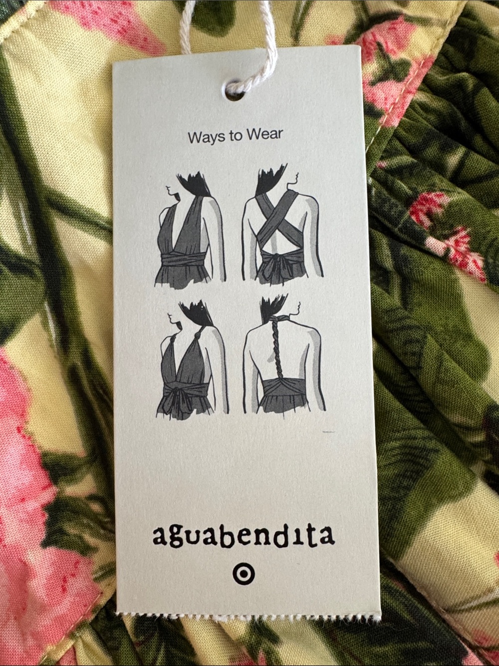 Target Agua Bendita Peony Botanical Print Jumpsuit Yellow Dark Olive Size Small - Picture 7 of 10